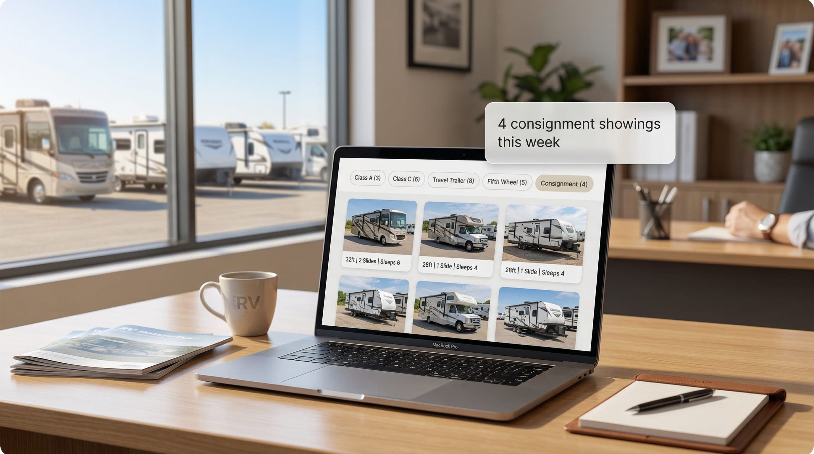 Dealer Essential dashboard for RV Dealers