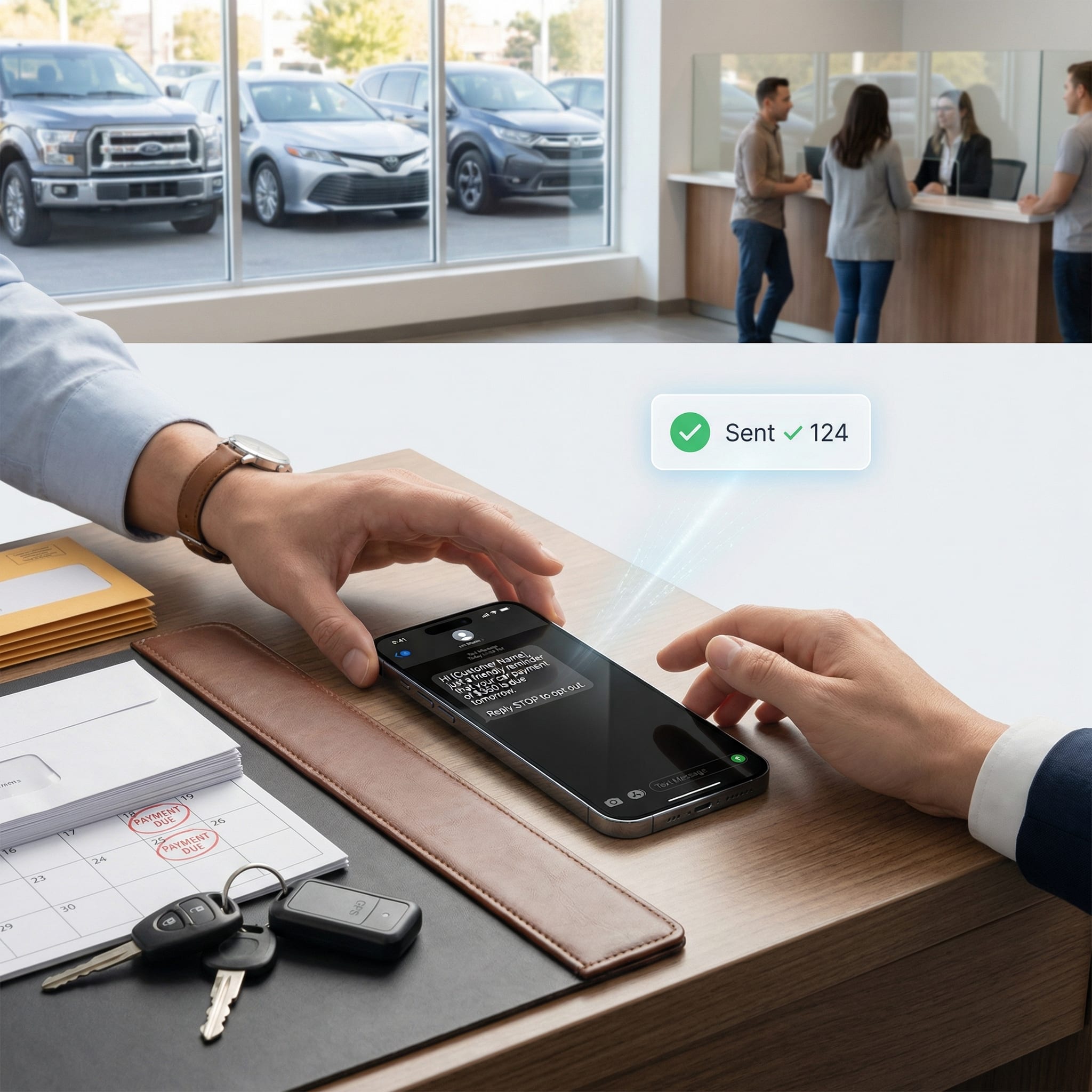 Mid-morning: Reminders sent